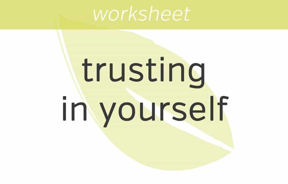 trusting in yourself