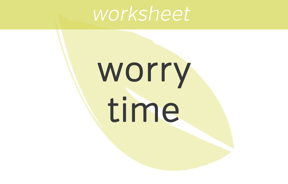 Scheduling Worry Time