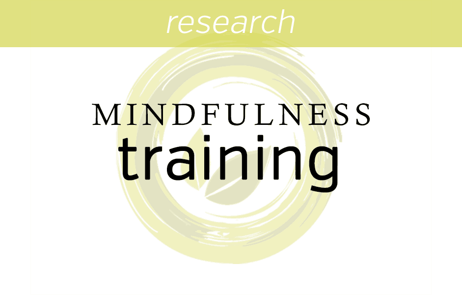 Mindfulness Training as a Clinical Intervention
