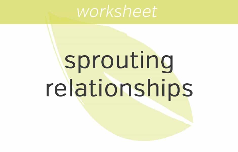 opening to sprouting relationships