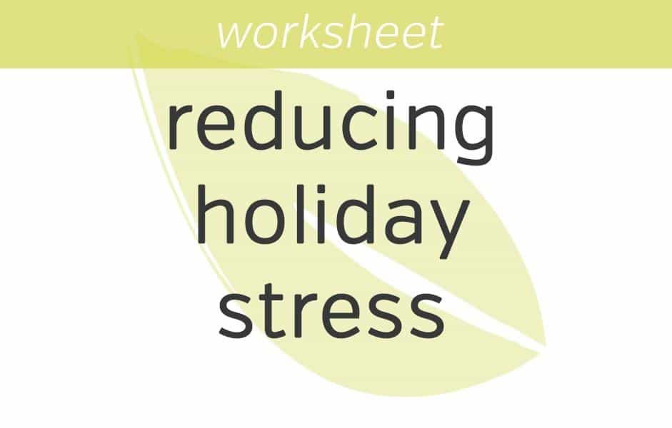 reducing holiday stress