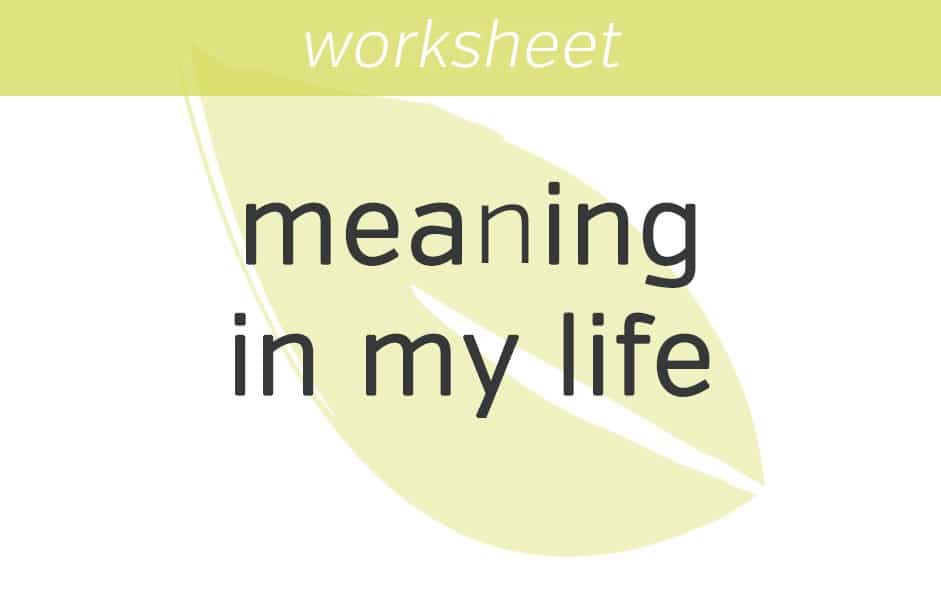 Finding the Meaning in My Life